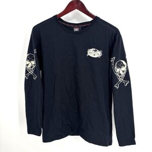 Vision Street Wear Long Sleeve Graphic Tee S Black Skate Streetwear‎ Skull Shirt